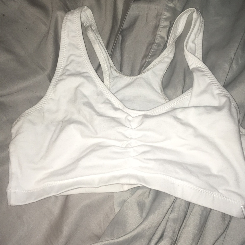 White sports bra